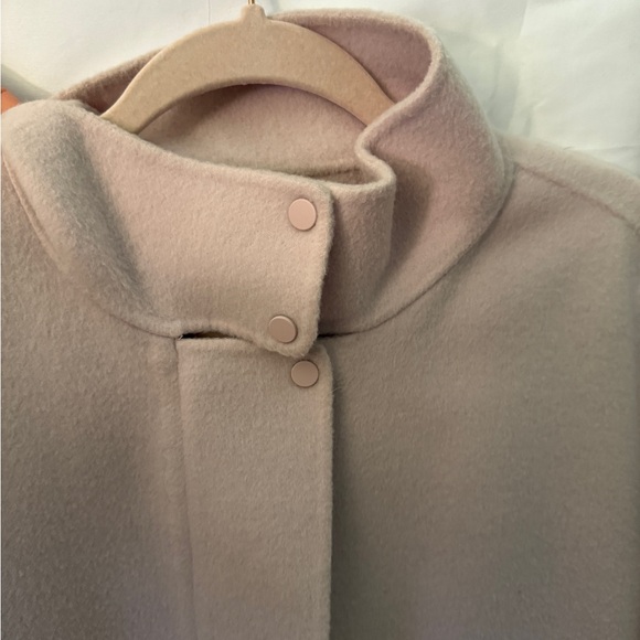 Theory rosewood pink double faced wool cashmere zipper utility peacoat jacket M - Picture 5 of 9